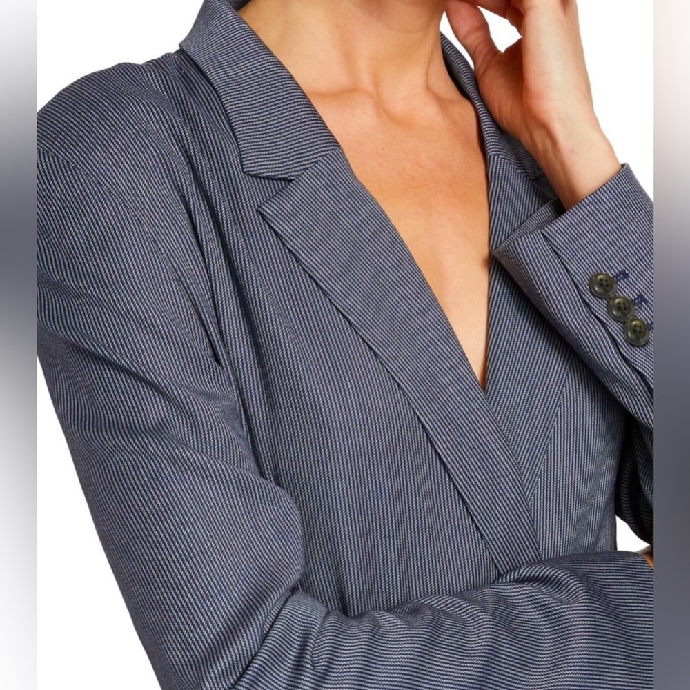 NEW TWP Smoking Wool-Silk Double-Breasted Blazer in Midnight Multi Large